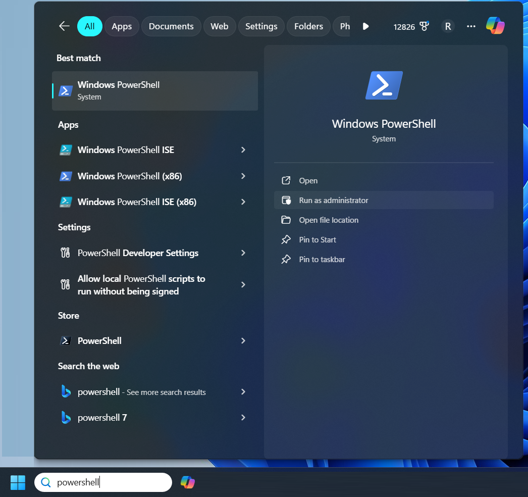 cardano-up-open-powershell-admin